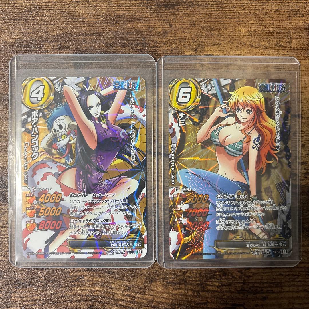 ミラバト　ワンピース　ハンコック　ナミ　コレクション品 ミラバト ミラクルバトルカードダス ハンコック ナミ ワンピースカード