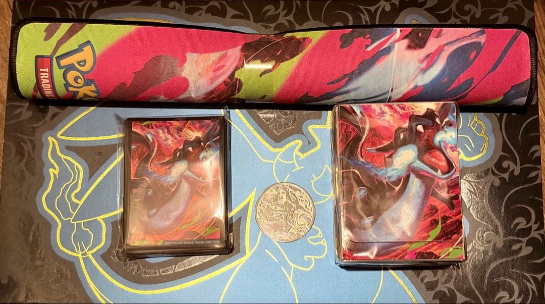 メガリザードンX プレイマット デッキケース スリーブ  UPC 限定