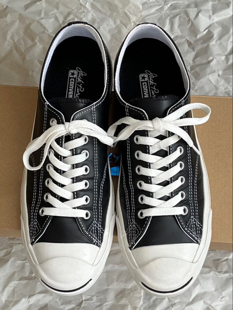 t*y様 美品 廃盤 生産終了 ジャックパーセル レザー ブラック 黒 28.0