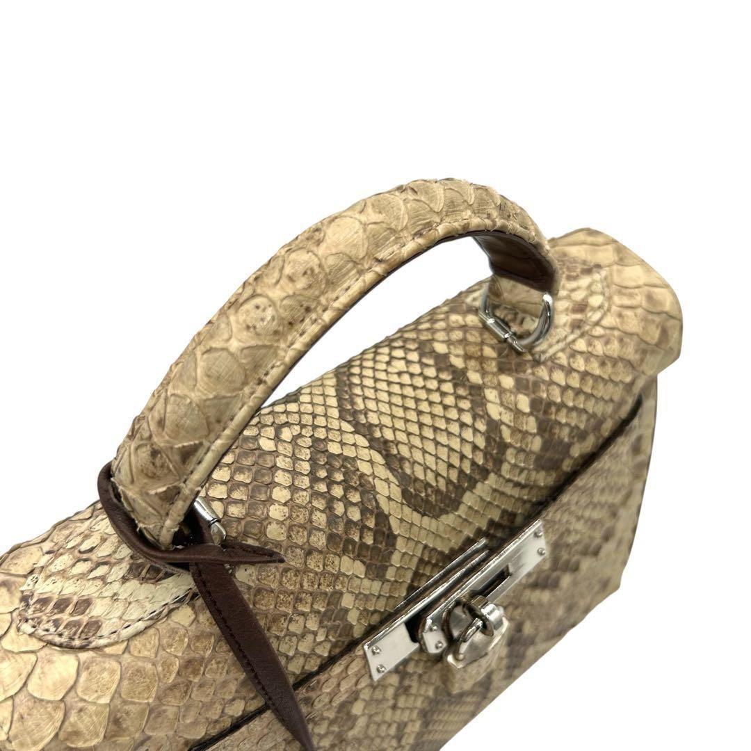 SUN REMY ダイヤモンドパイソン ハンドバッグ 2way 南京錠 2230 - メルカリ