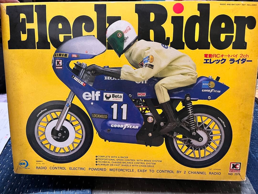 エレックライダー電動RCオートバイ Yahoo!オークション - M 京商KYOSHOエレックライダーラジコンバイクRC