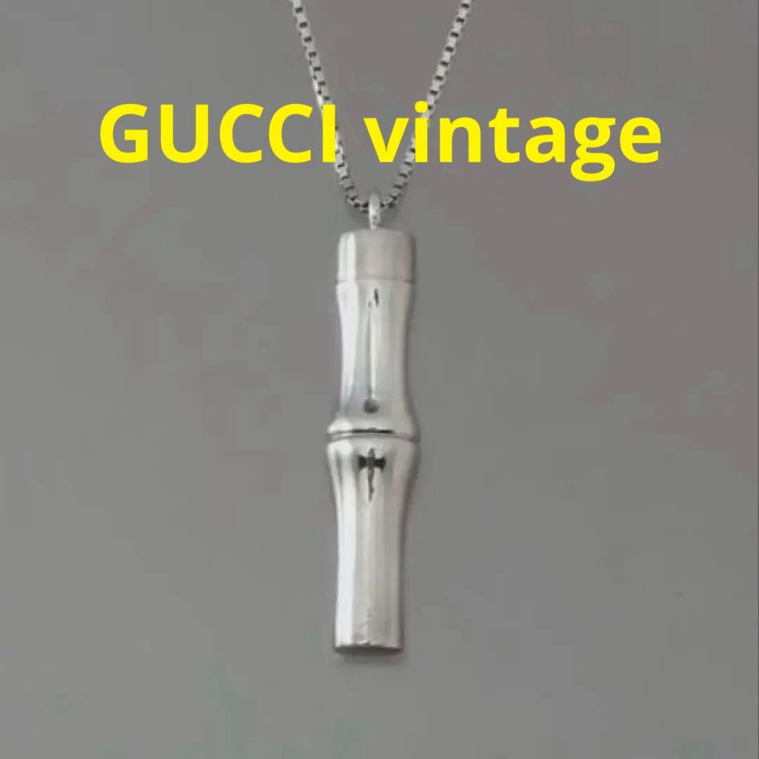 アクセサリー GUCCI Bamboo Charm Silver Necklace