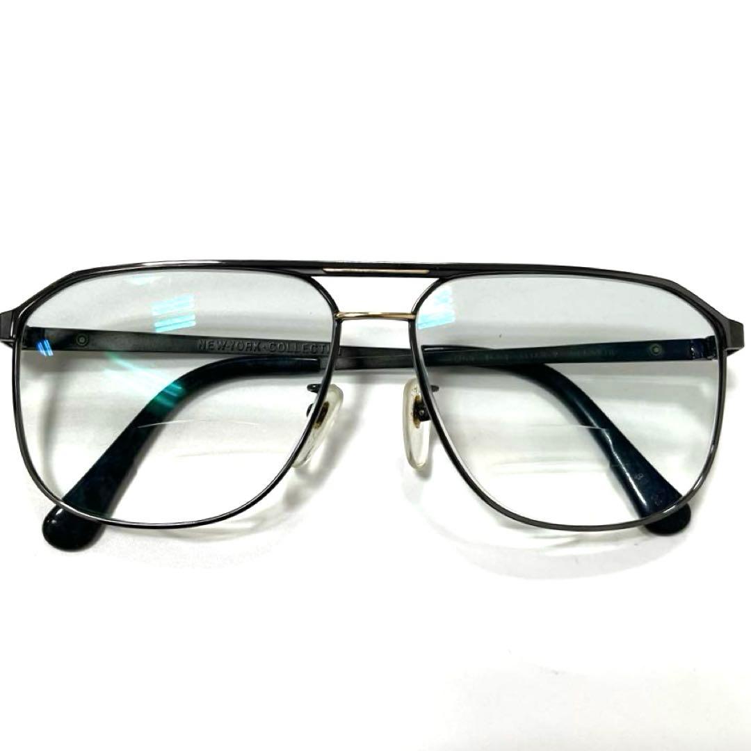 【K18刻印あり】《NEW YORK COLLECTION》チタン　度入りメガネ