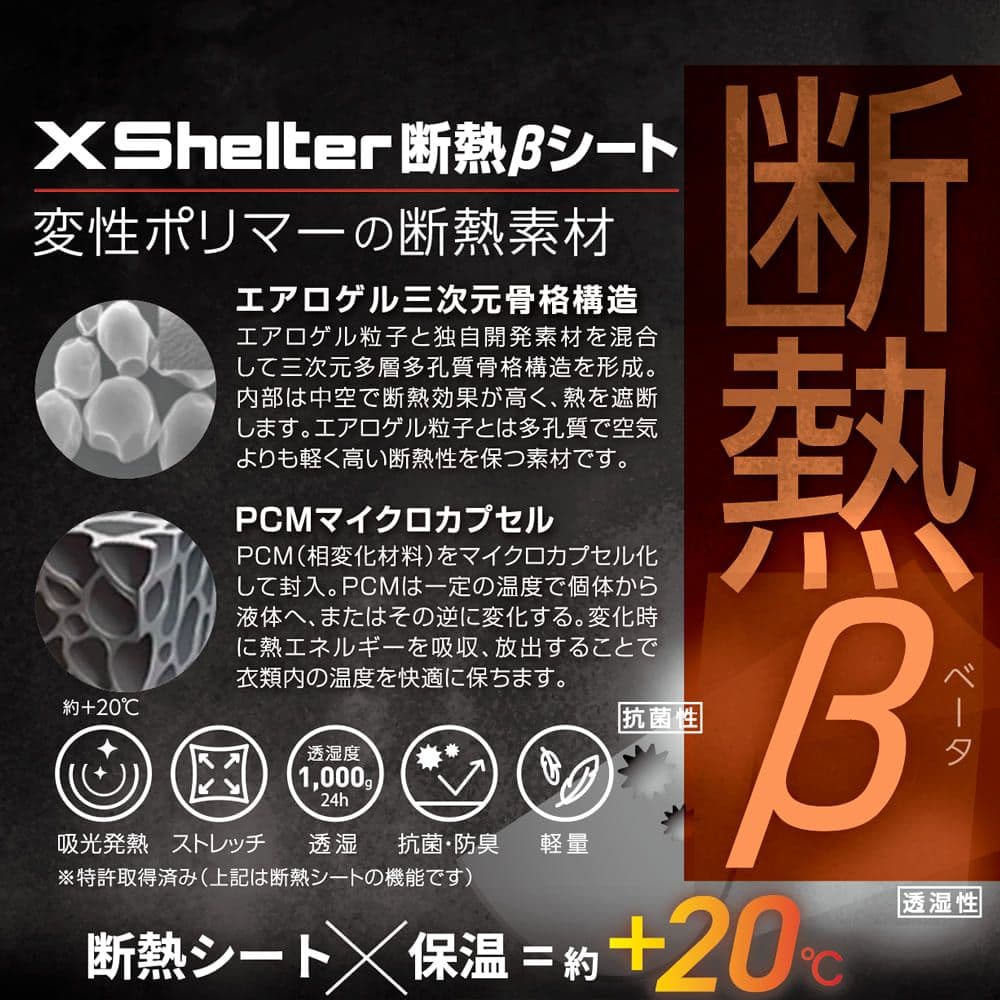 《美品・完売品》エックスシェルター断熱βプレミアム超透湿防水防寒ジャケット 3L