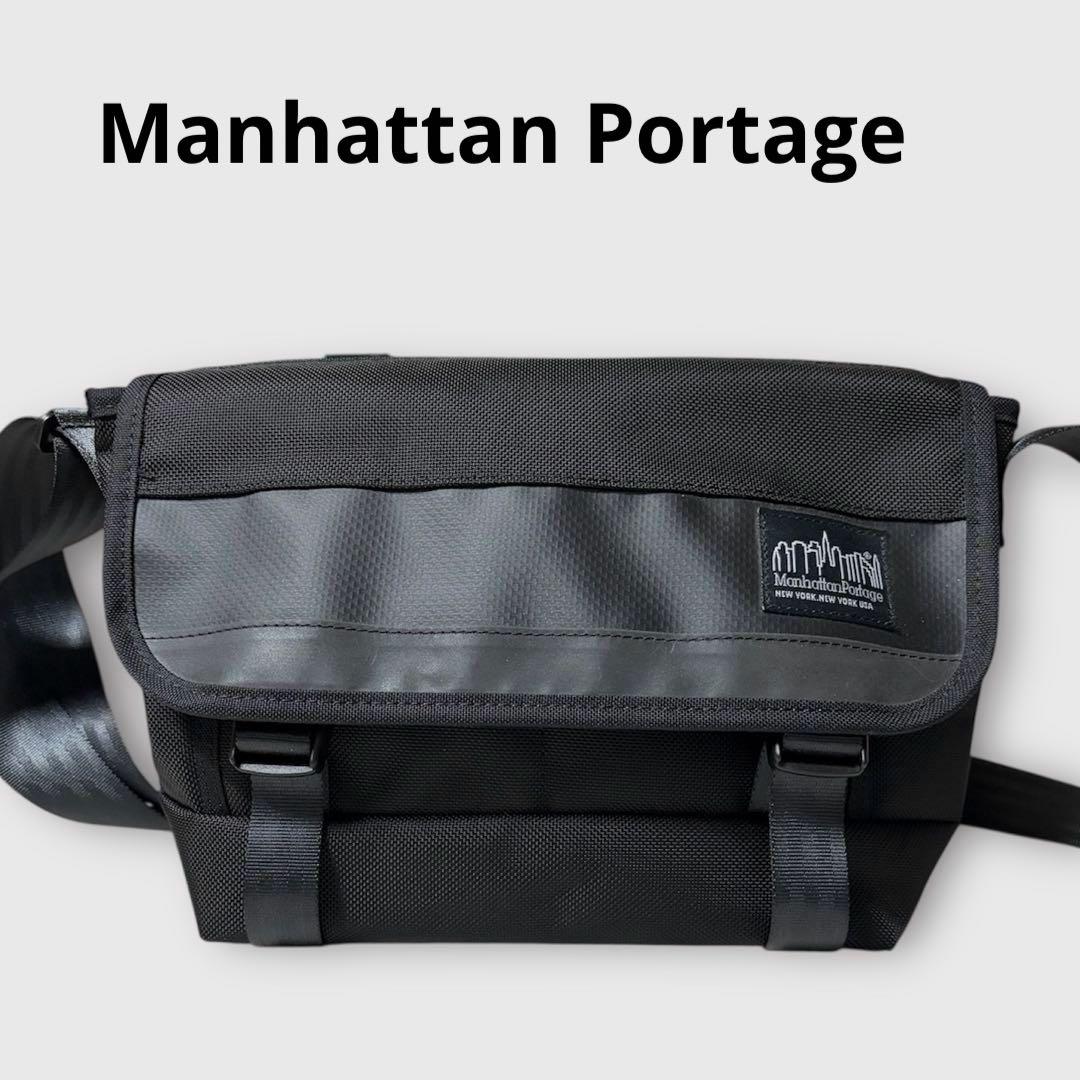 【マンハッタンポーテージ ブラックレーベル】コーデュラ メッセンジャーバッグ 黒