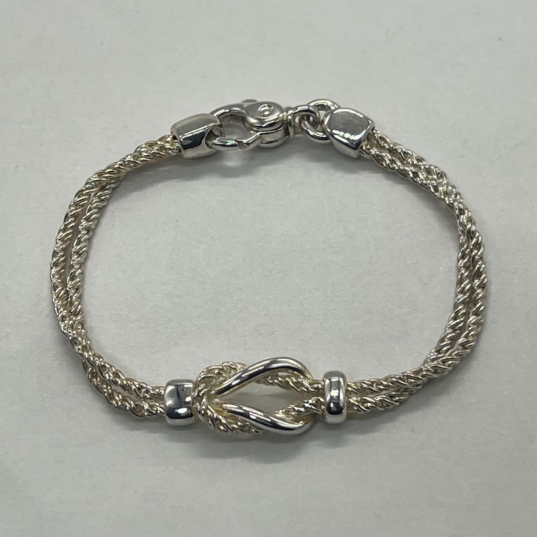 ティファニー TIFFANY ダブルロープセンターノット ブレスレットSV925