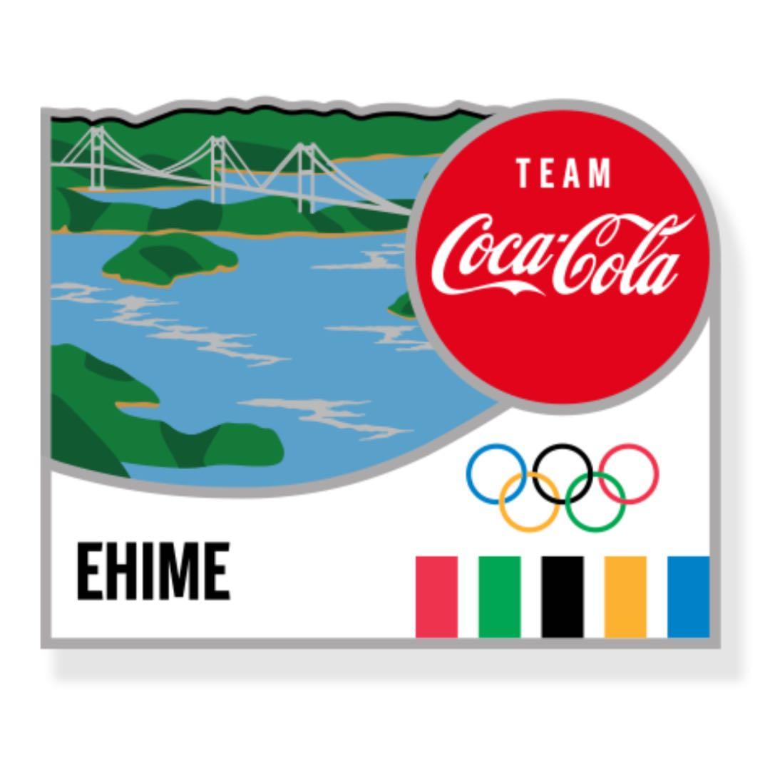 コカコーラ 東京オリンピック ピンバッジ 都道府県 愛媛県 - メルカリ