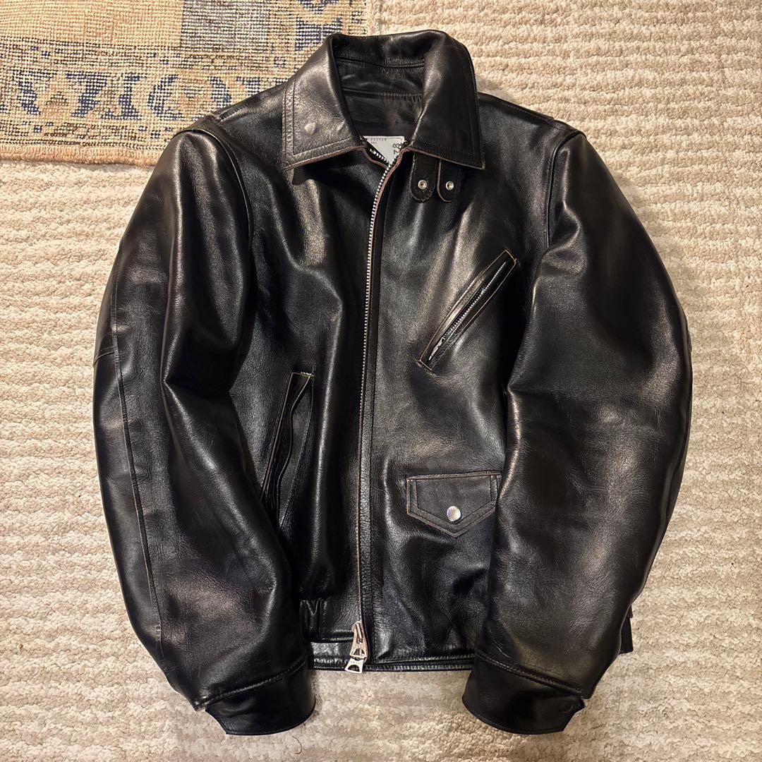 Sacai 25SS ZIP UP LEATHER JACKET サイズ1 sacai（サカイ） 25SS LEATHER JACKET マルチポケット ジップアップ