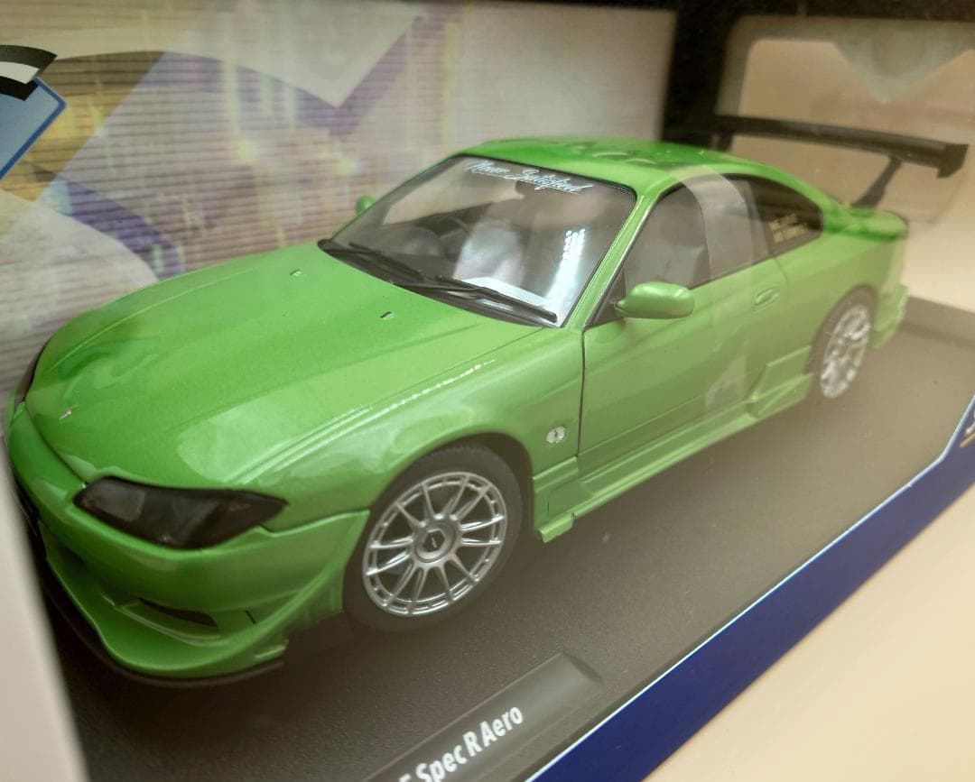 1/18 日産シルビア S15 スペック R エアロ 1999 グリーン ソリド