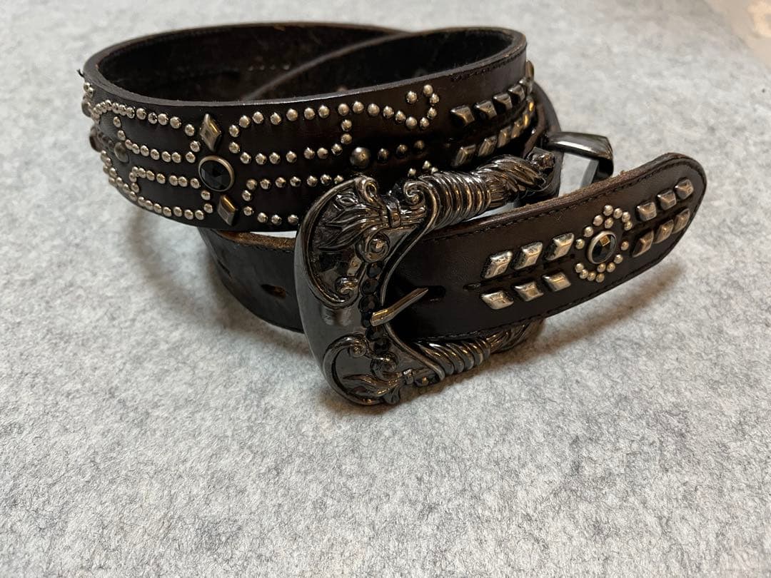 スタッズ付きレザーベルト トルネードマート