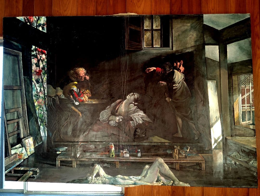 ★おすすめ迫力絵画1940x1310薔薇と酒の日々■油彩画 大キャンバス大型真作