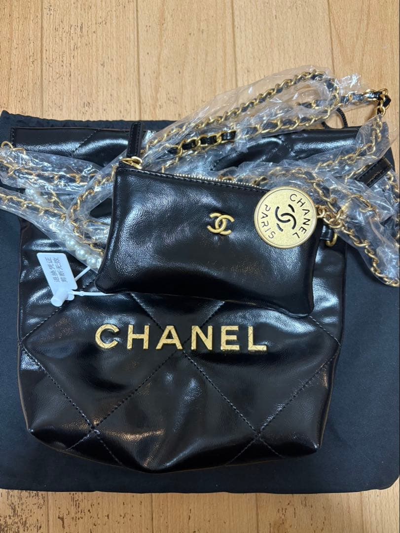 即購入可!即日発送！CHANEL ノベルティブラックレザー バッグ