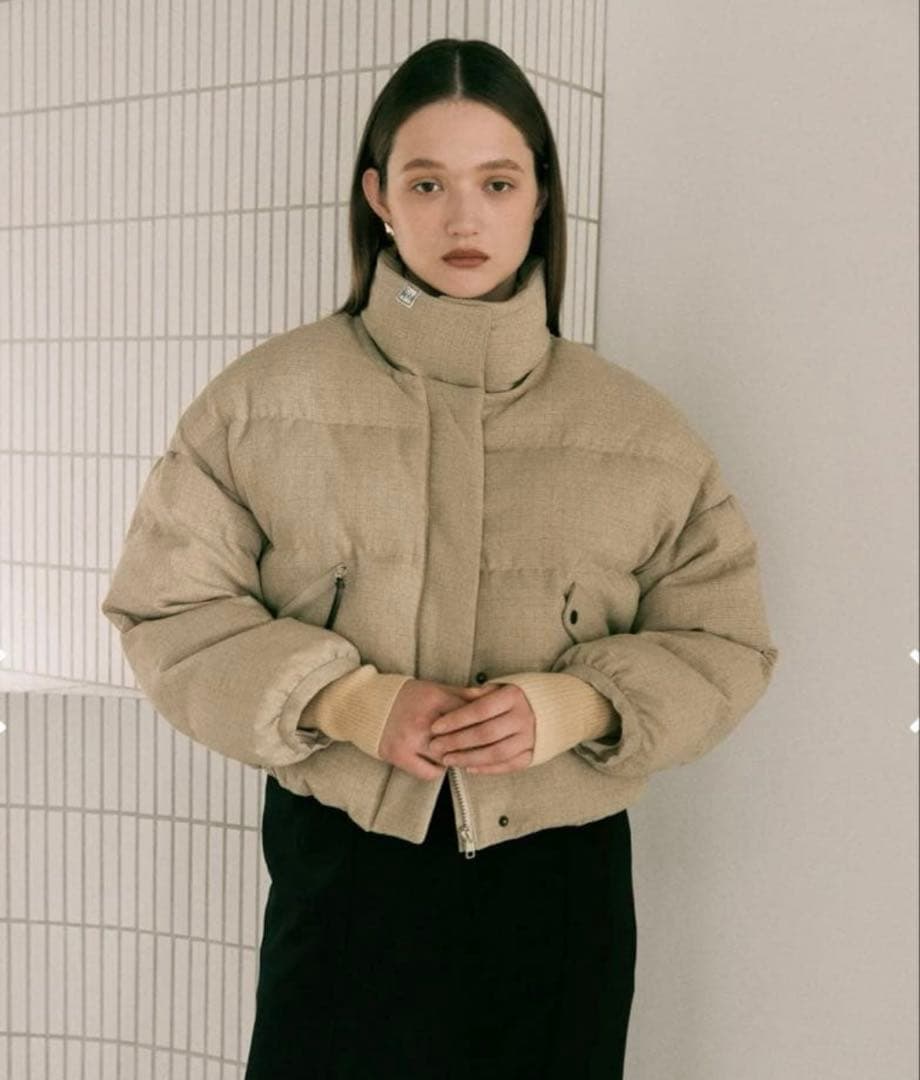 eaphi　CHECK PATTERN PUFFER JACKET