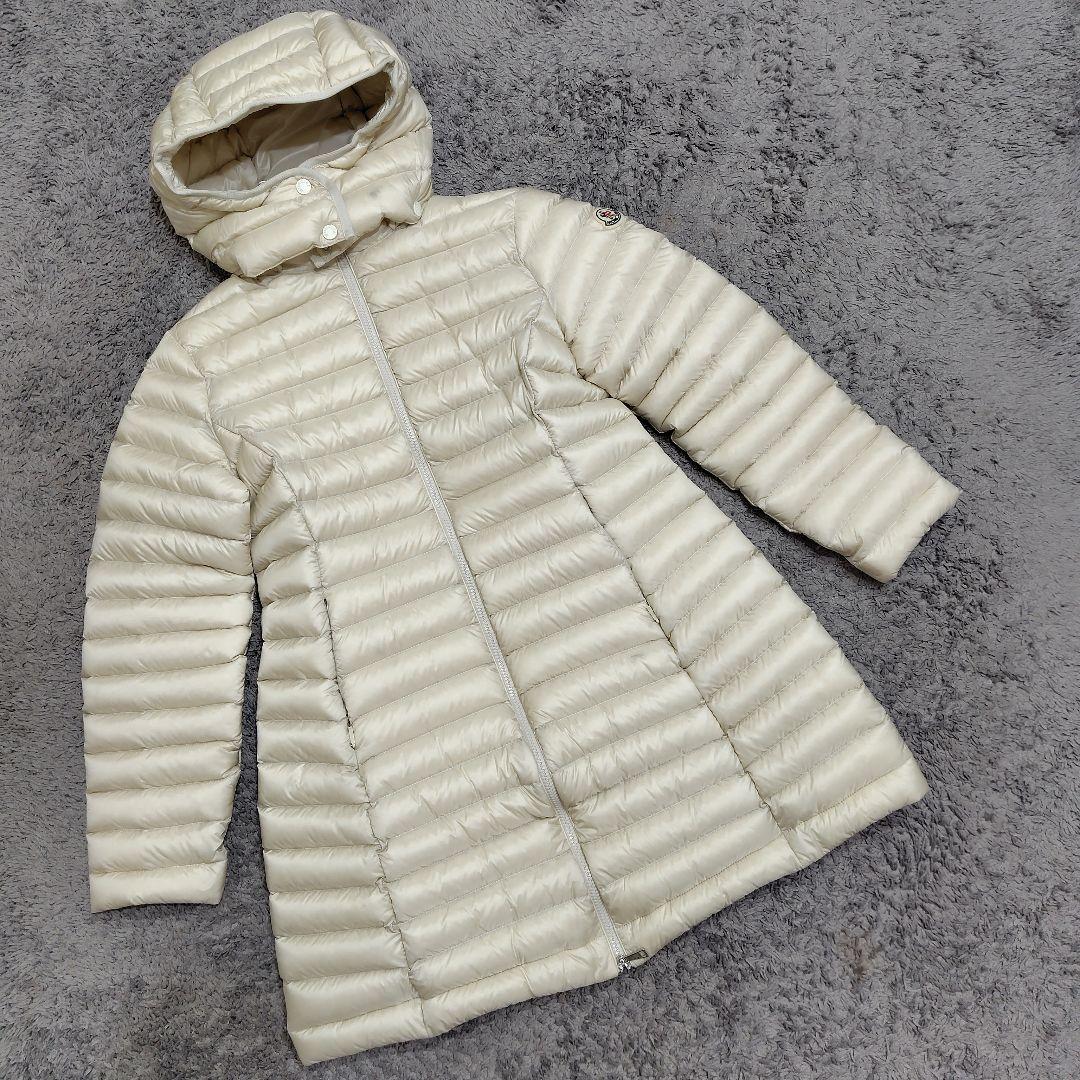 ひめこ モンクレール Igelong ロングダウンジャケット アイボリー ホワイト Litte ロングダウンジャケット : ロングジャケット＆パーカー