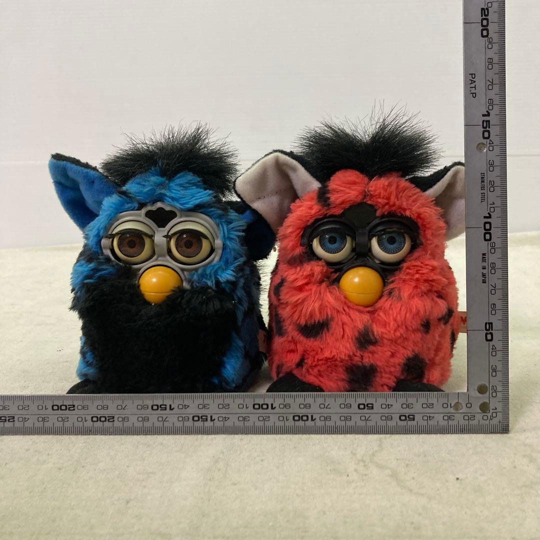 TOMY トミー 初代ファービー 1999年 ブルー×ブラック レッド×ブラック