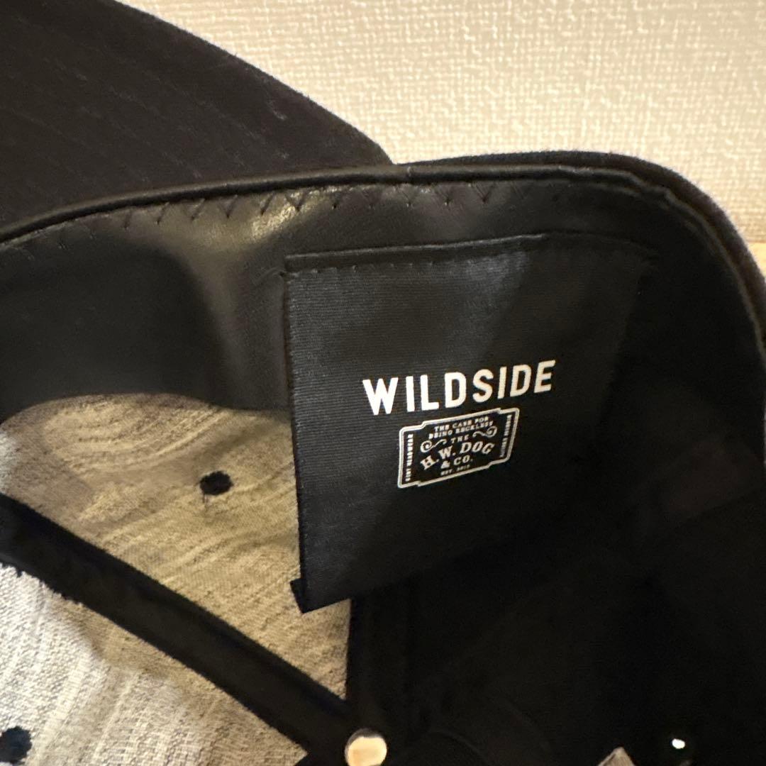 hwdog ヨウジヤマモトコラボブラック刺繍Wロゴベースボールキャップ