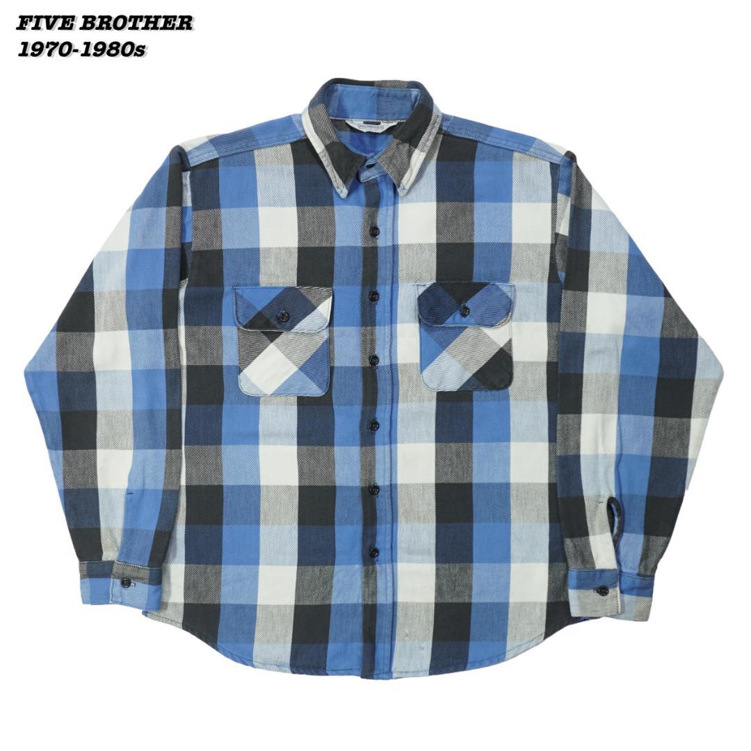 FIVE BROTHER FLANNEL SHIRTS 1970s 80s L - メルカリ