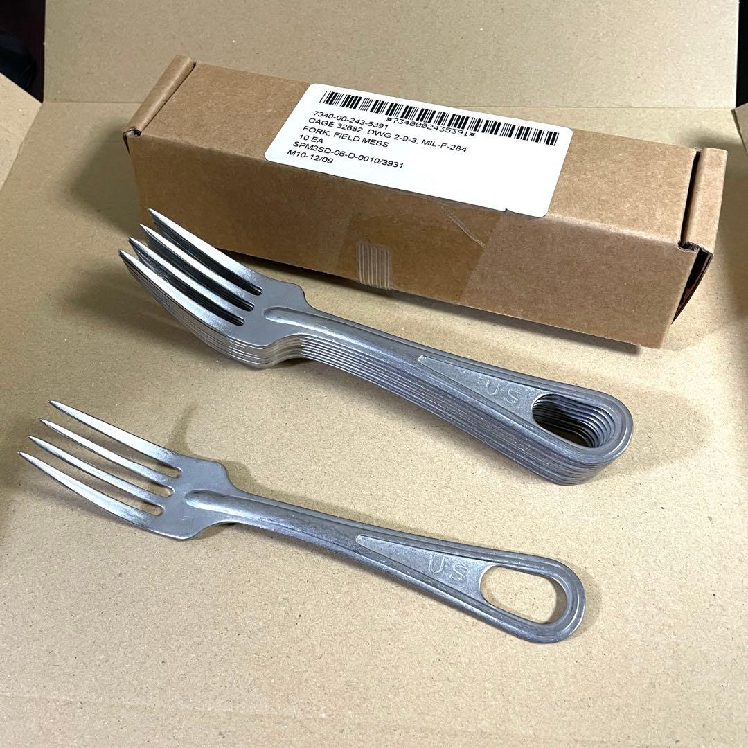 アメリカ軍 カトラリー フォーク 10本 箱付き