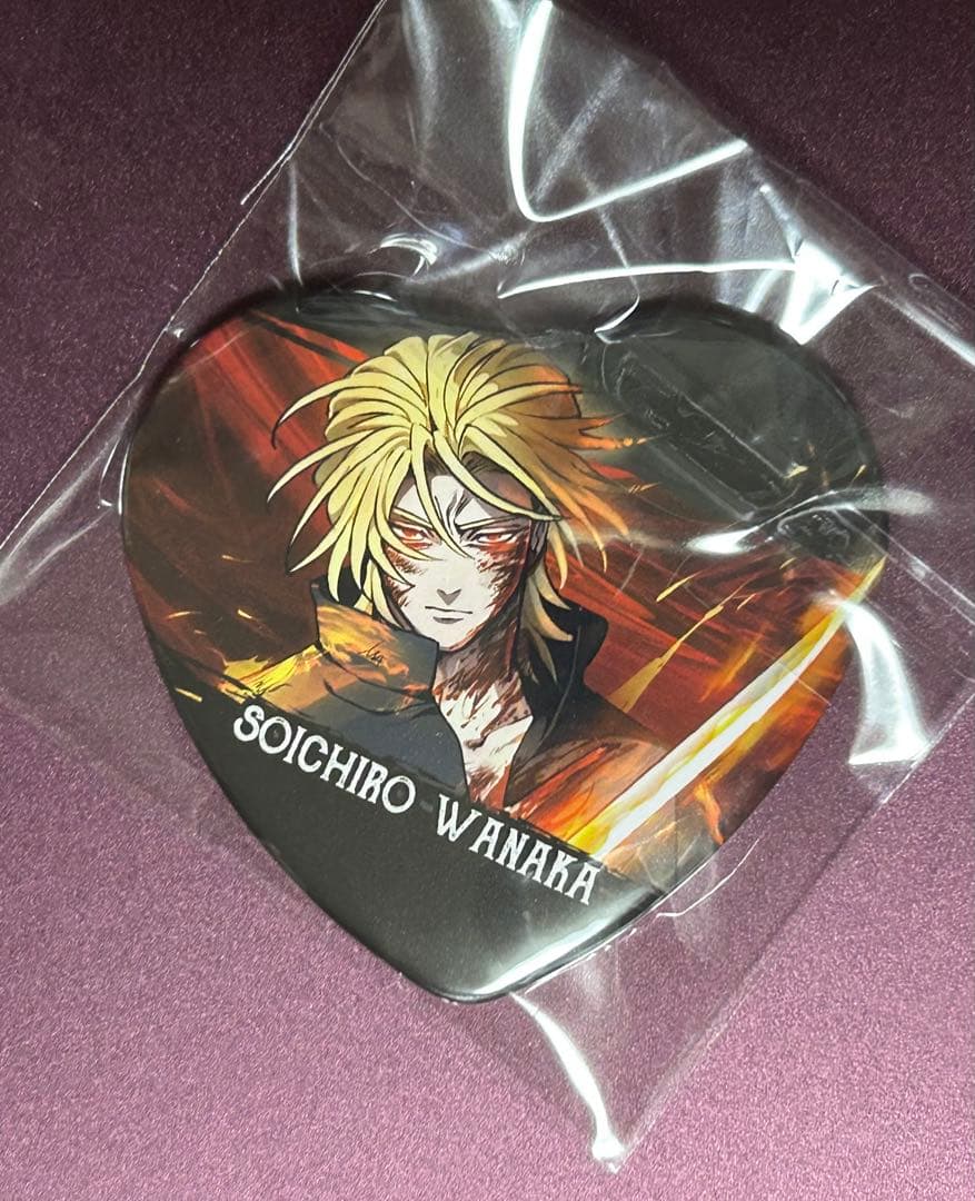 ヒューマンバグ大学　和中蒼一郎　ハート型缶バッジ