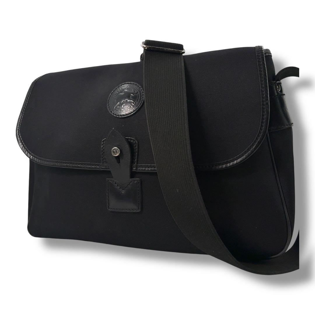 【定番】HUNTING WORLD　ハンティングワールド　ショルダー　ロゴ　黒 Hunting World（ハンティング・ワールド） バッグ メンズ ショルダー