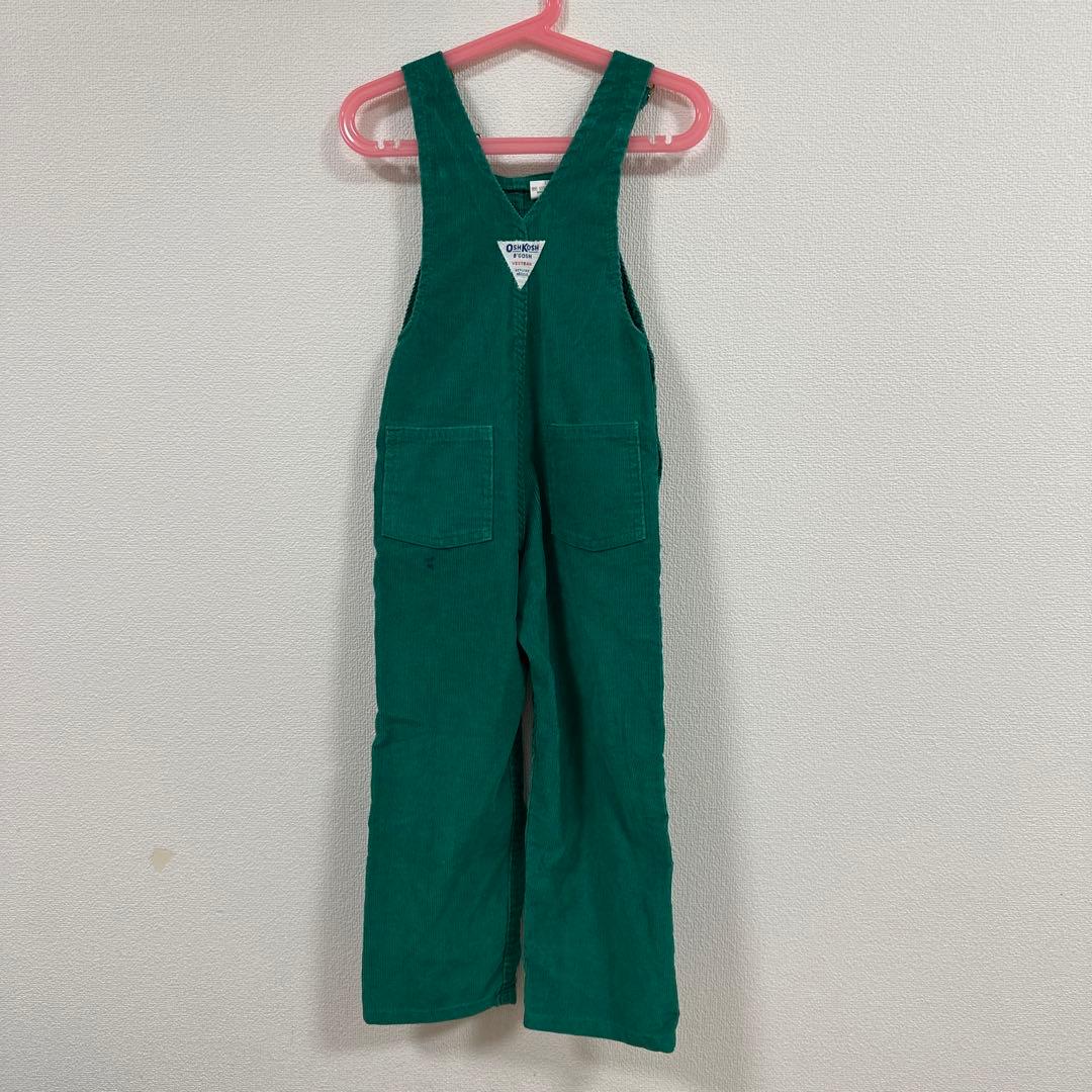 vintage oshkosh グリーン コーデュロイ オーバーオール usa - メルカリ
