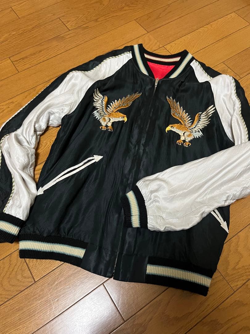 イシイHAO　テーラー東洋　スカジャンMサイズ 黒/白　赤/ゴールド