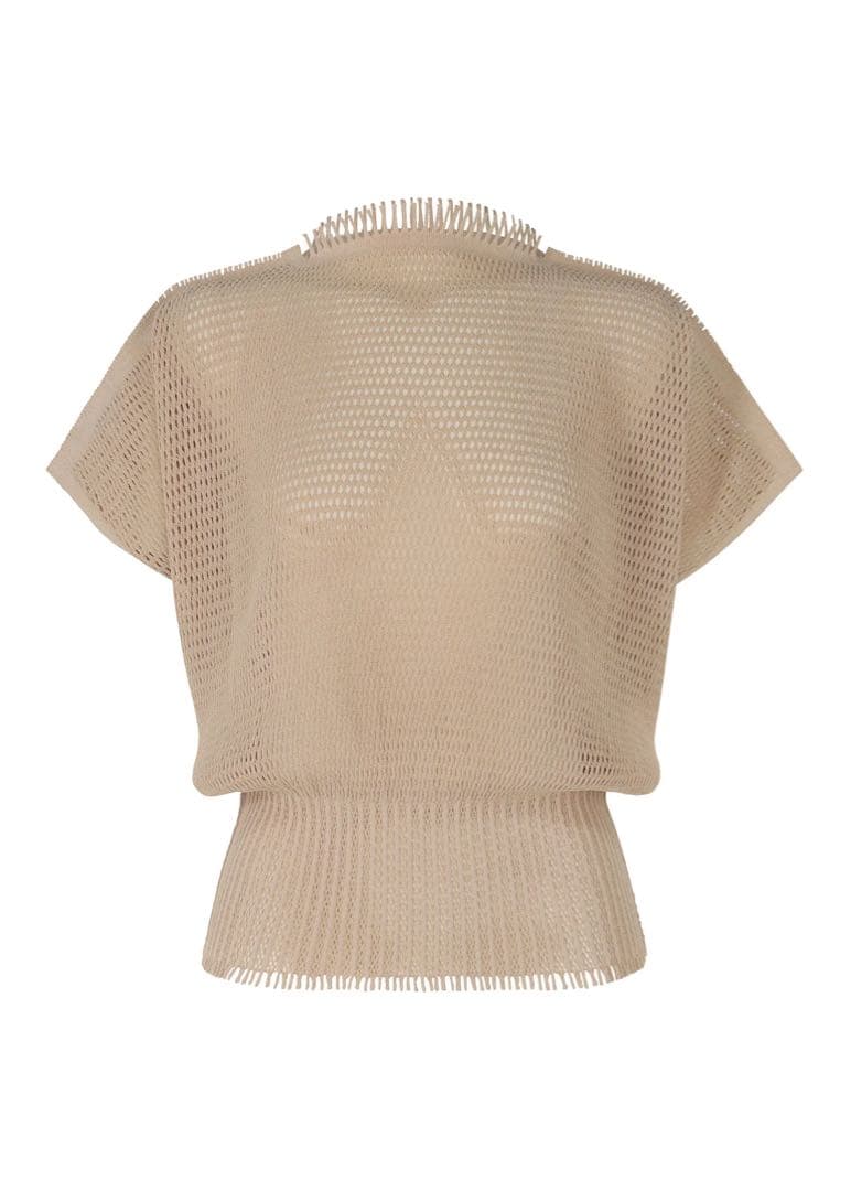 ISSEY MIYAKE 2025SS WASHI AP ベージュ 半袖ニット