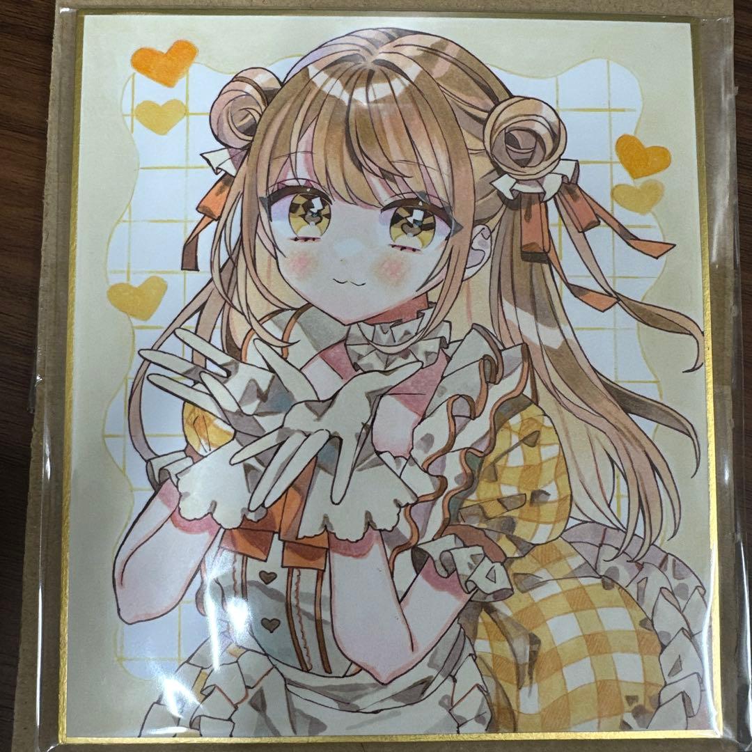 オリジナル　手描きイラスト　色紙　（小色紙サイズ）