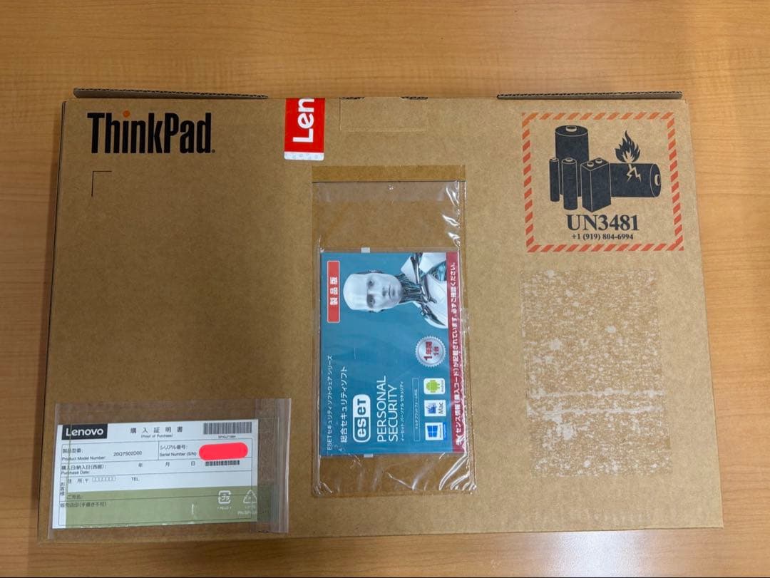 新品未開封　Lenovo ThinkPad L590