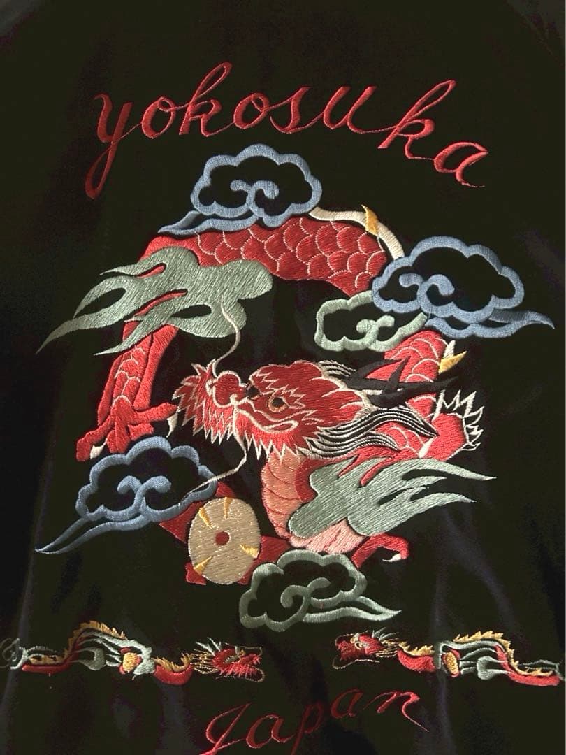 テーラー東洋スカジャン リバーシブル 別珍×サテンキルト L TT11147