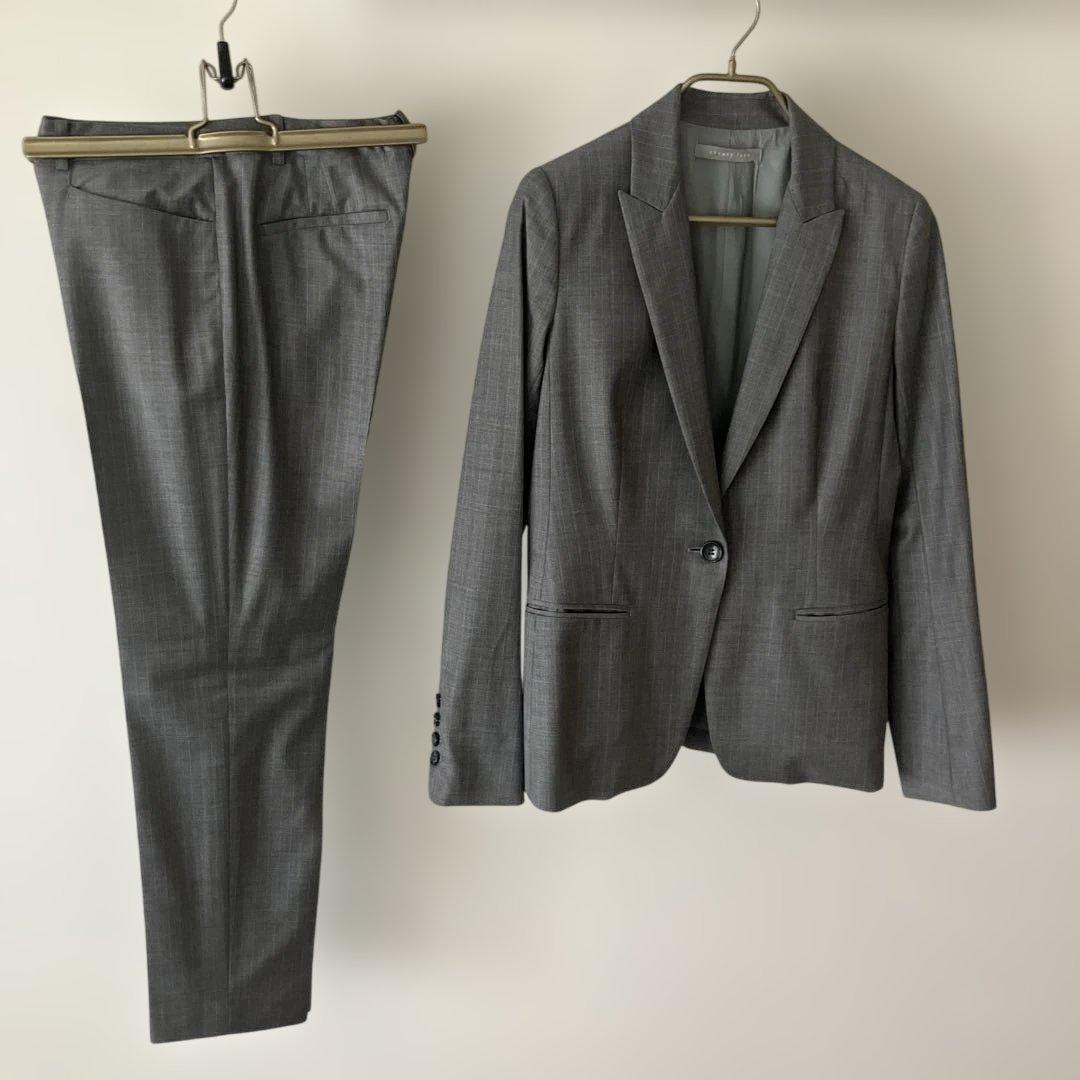 theory luxe CONFERENCE グレーストライプパンツスーツ