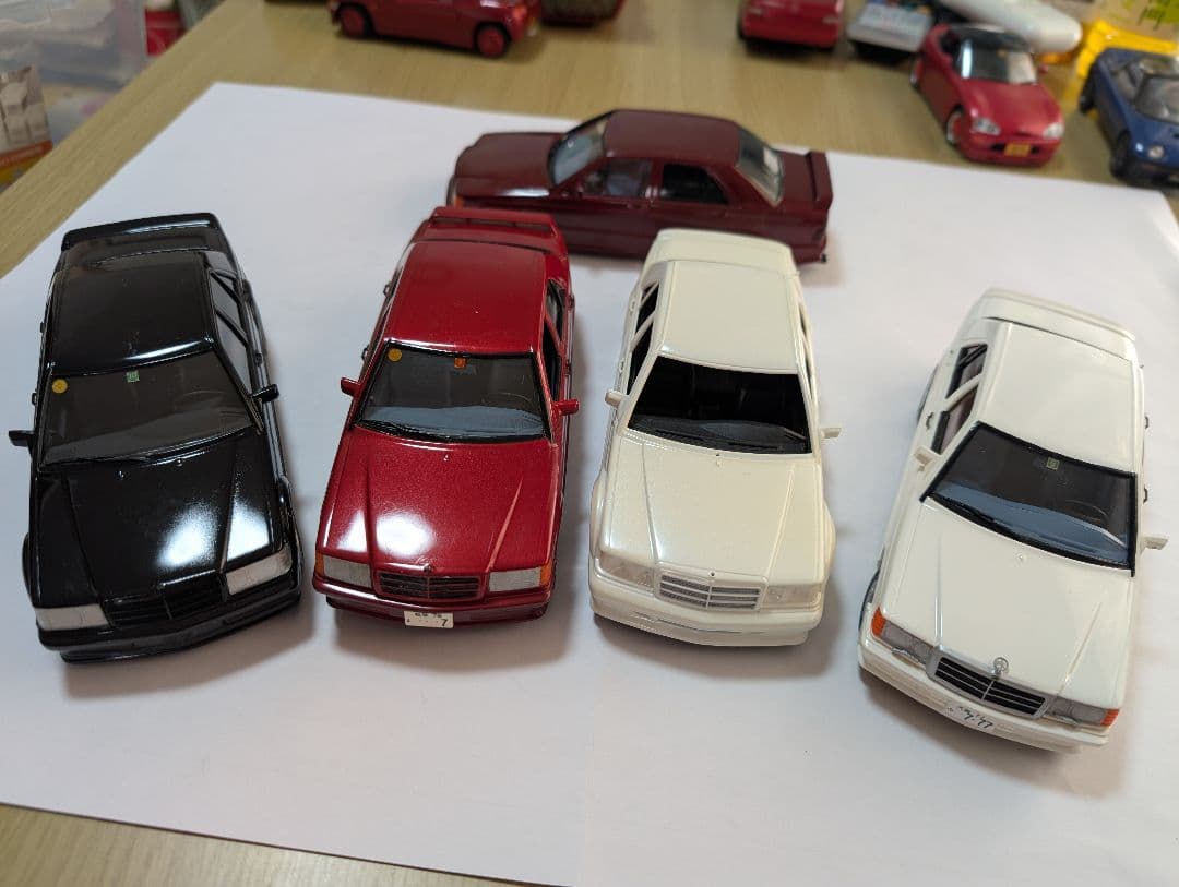 1/24、組み立て済、ベンツ190E ジャンク、5台セット