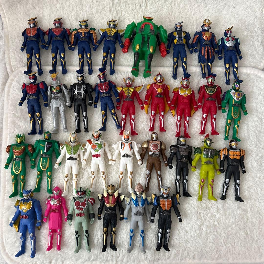 仮面ライダーガイム 鎧武 食玩 特撮 ソフビフィギュア 32体セット