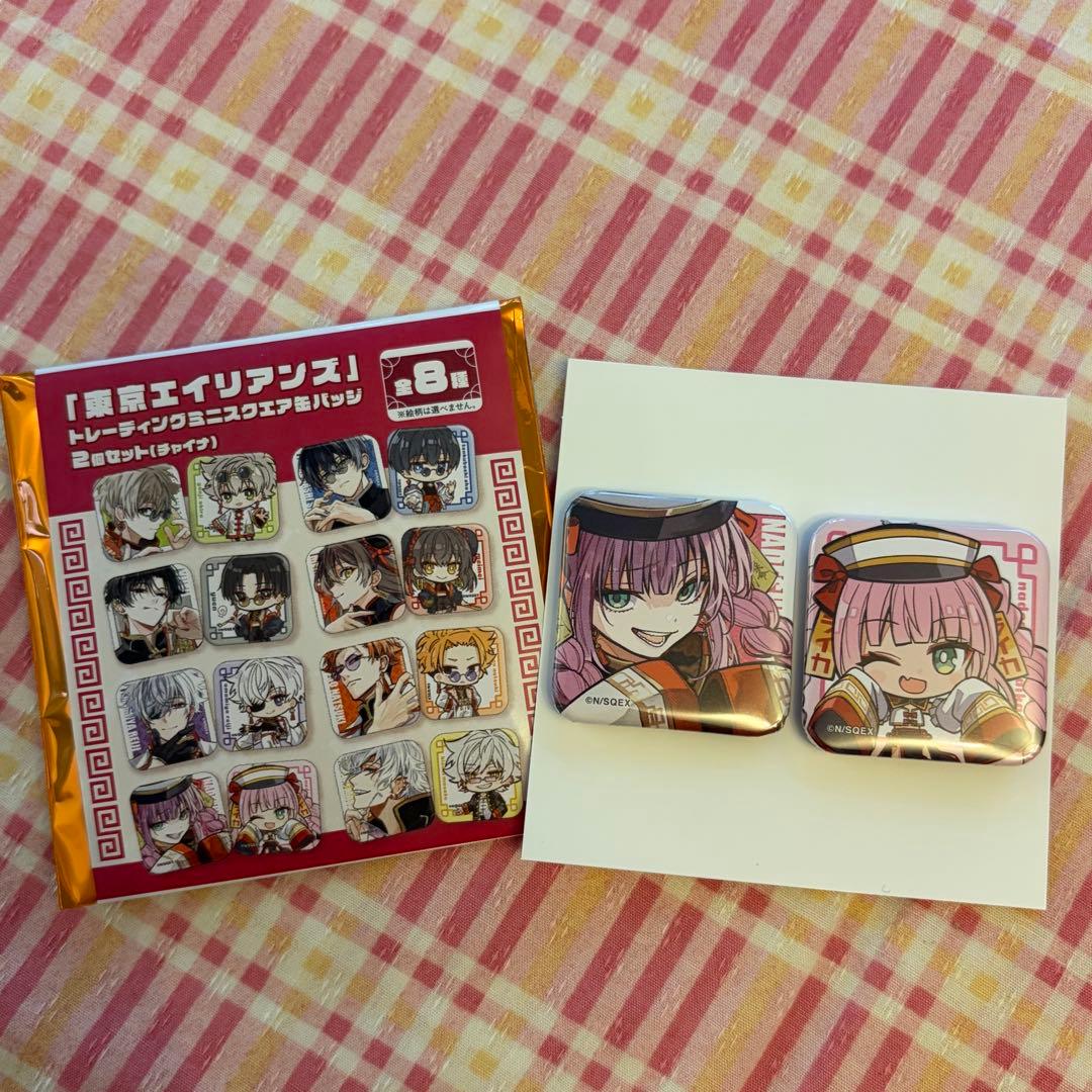 東京エイリアンズ トレーディングミニスクエア缶バッジ チャイナ 撫子