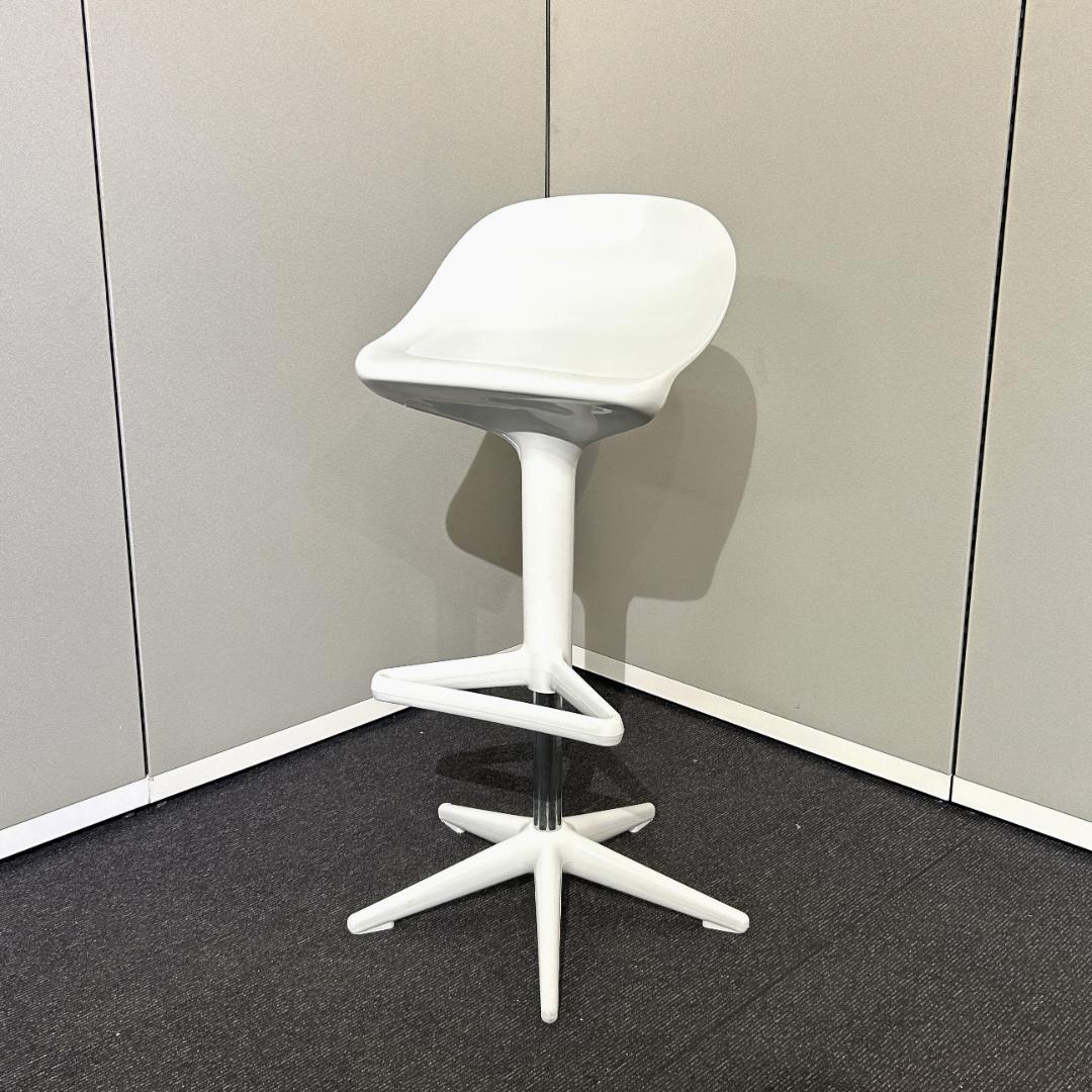 Kartell カウンターチェア SPOON ホワイト ハイチェア ハイスツール