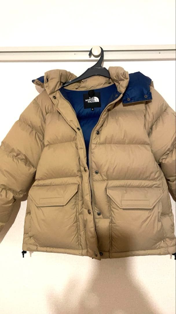 THE NORTH FACE ダウンジャケット Mサイズ ベージュ/ネイビー