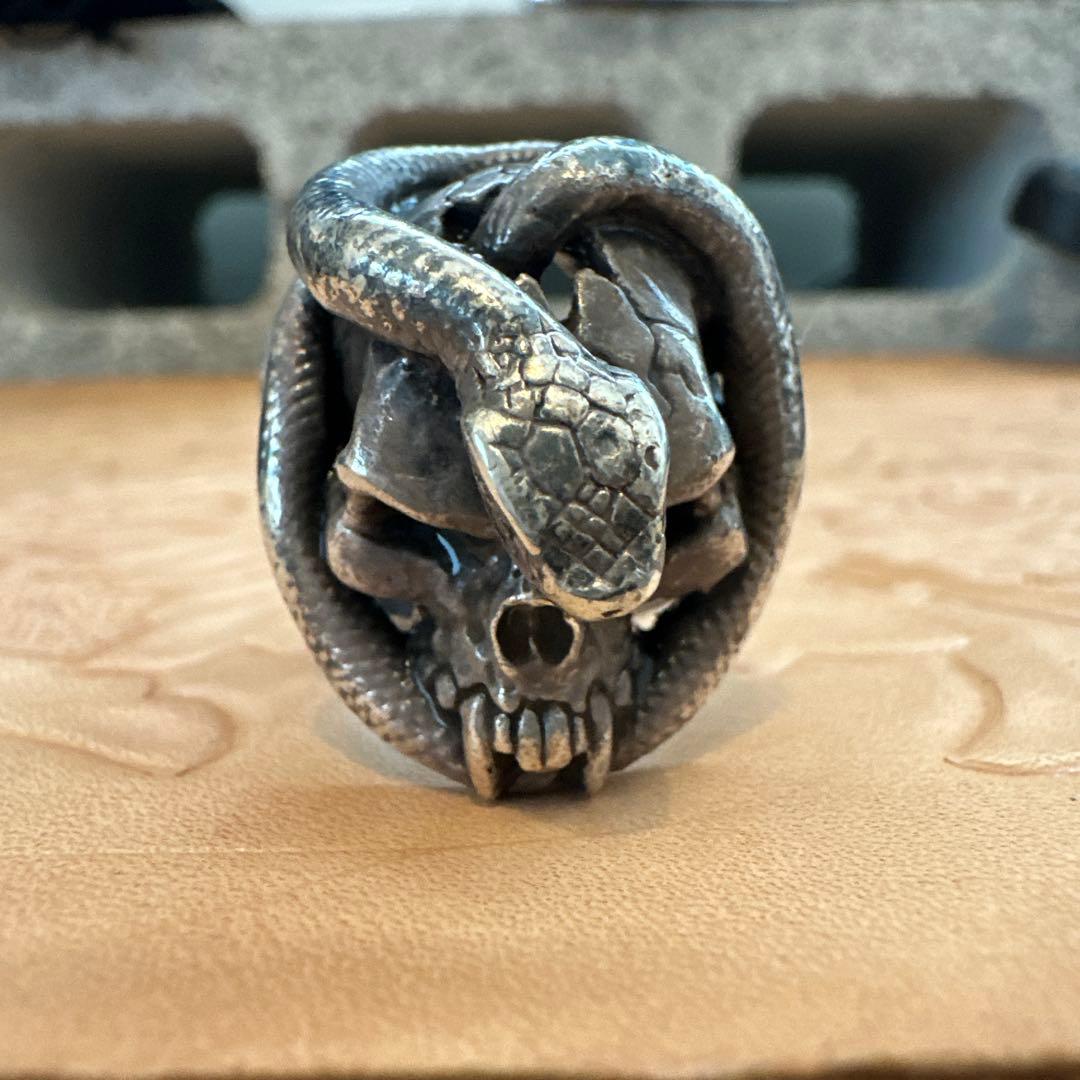 p*e様 crazy pig クレイジーピッグ　シルバーリング　スネーク　スカル