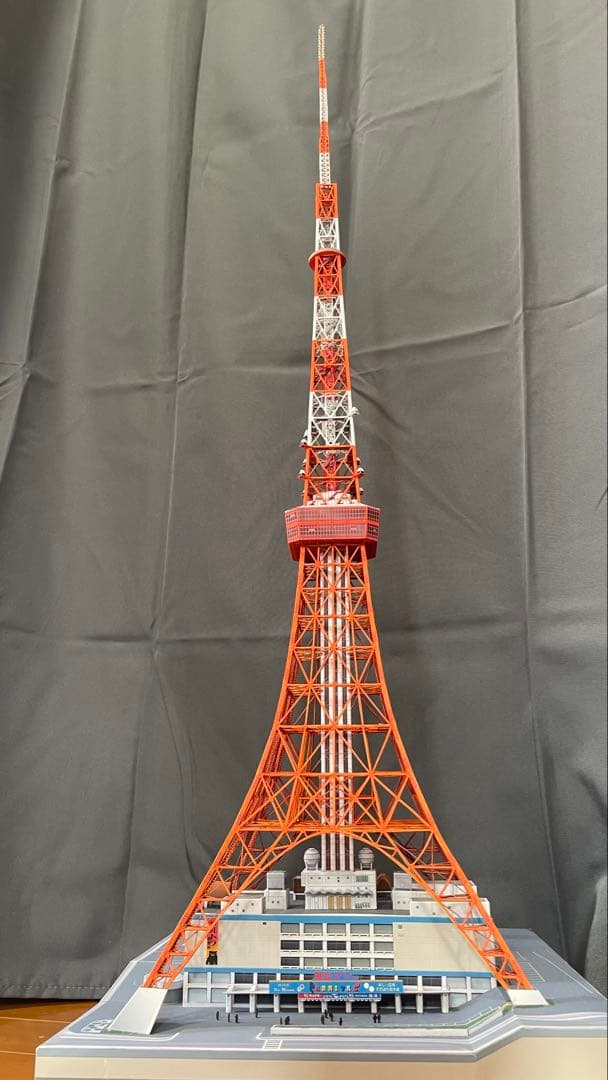 東京タワーペーパークラフト完成品1/500スケール　模型　プラモ　ランドマーク 東京タワーペーパークラフト完成品1/500スケール 模型 プラモ ランド