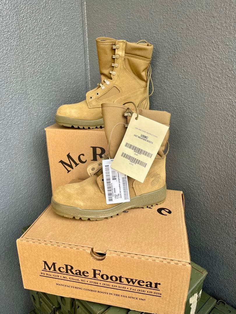 米軍放出未使用McRae USMC コンバットブーツ 8.5R(26.5)ラスト