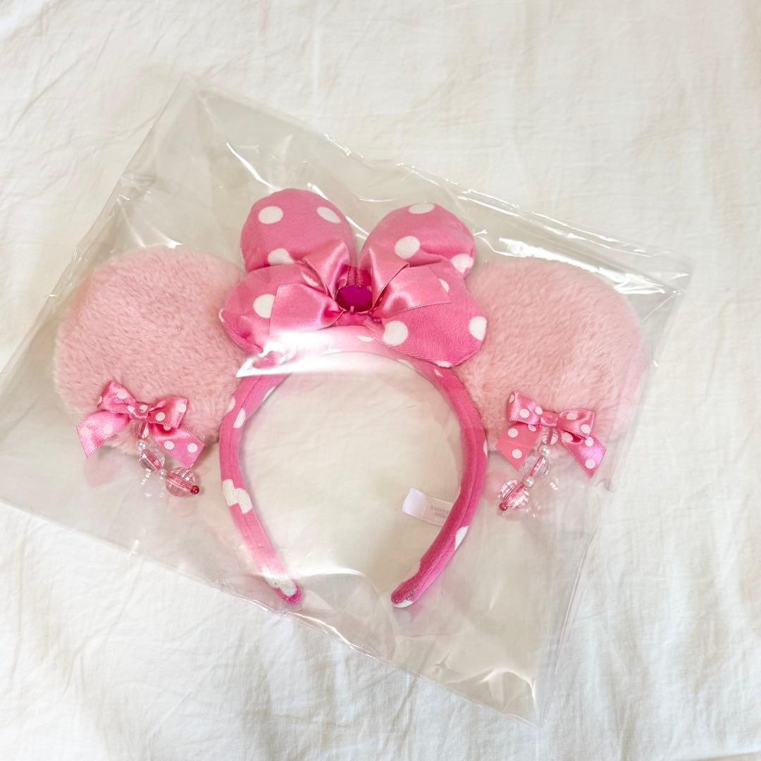 ディズニー ミニー カチューシャ イヤリング ピンク レア 超美品
