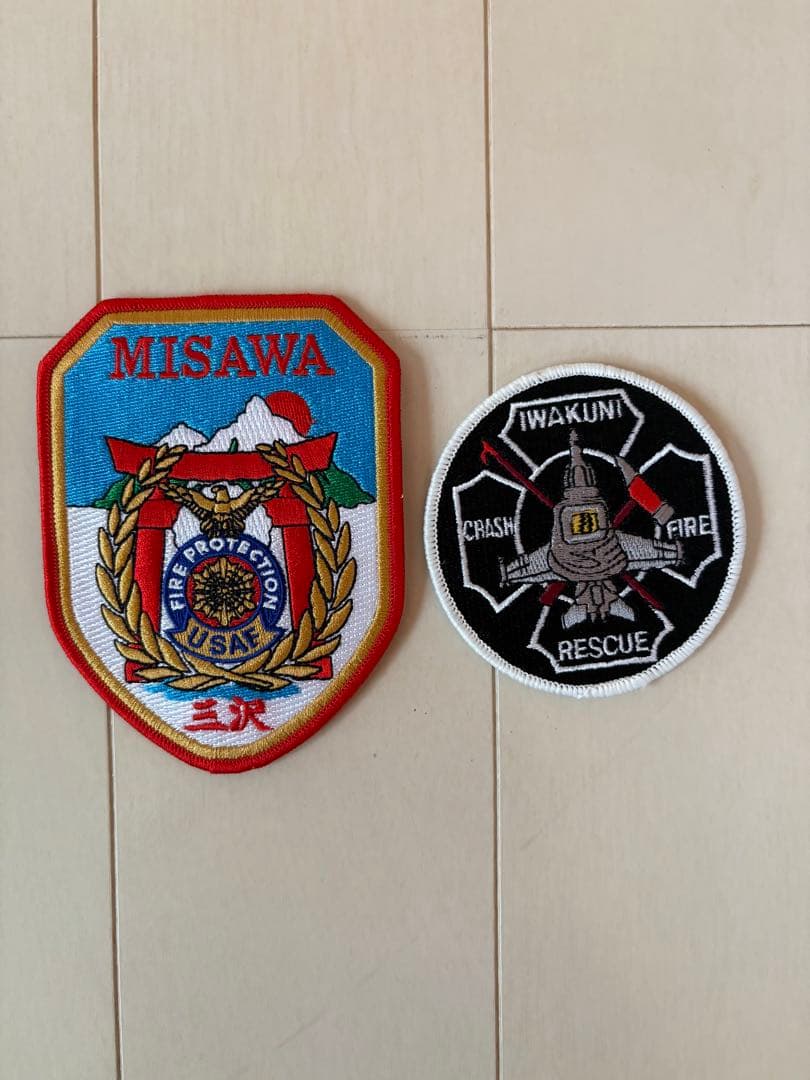 三沢基地 岩国基地 米軍基 消防隊 パッチ Tシャツ