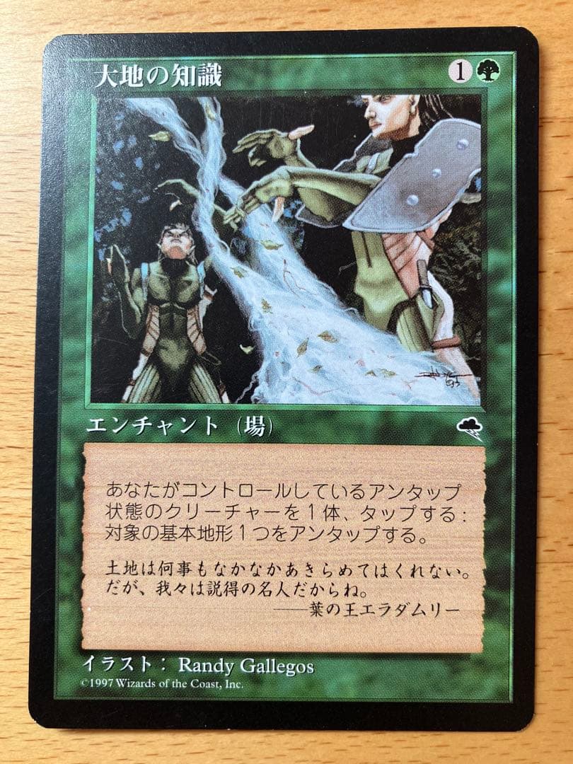 MTG 大地の知識 テンペスト 日本語 1枚