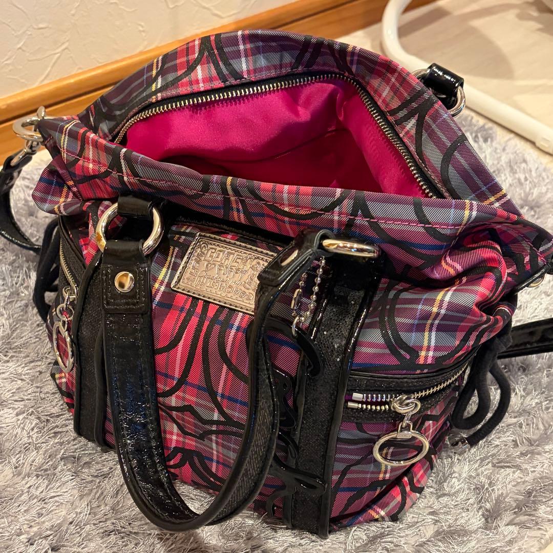 極美品】COACH ポピー シグネチャー ショルダーバッグ 2way y2k - メルカリ