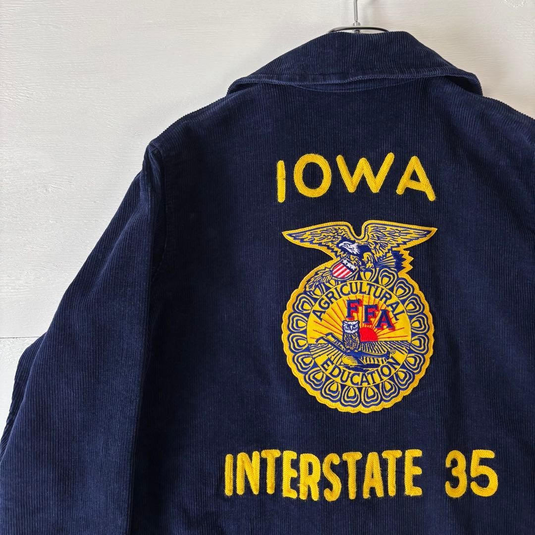 FFAジャケット　ファーマーズジャケット　サイズ36　ネイビー　コーデュロイ