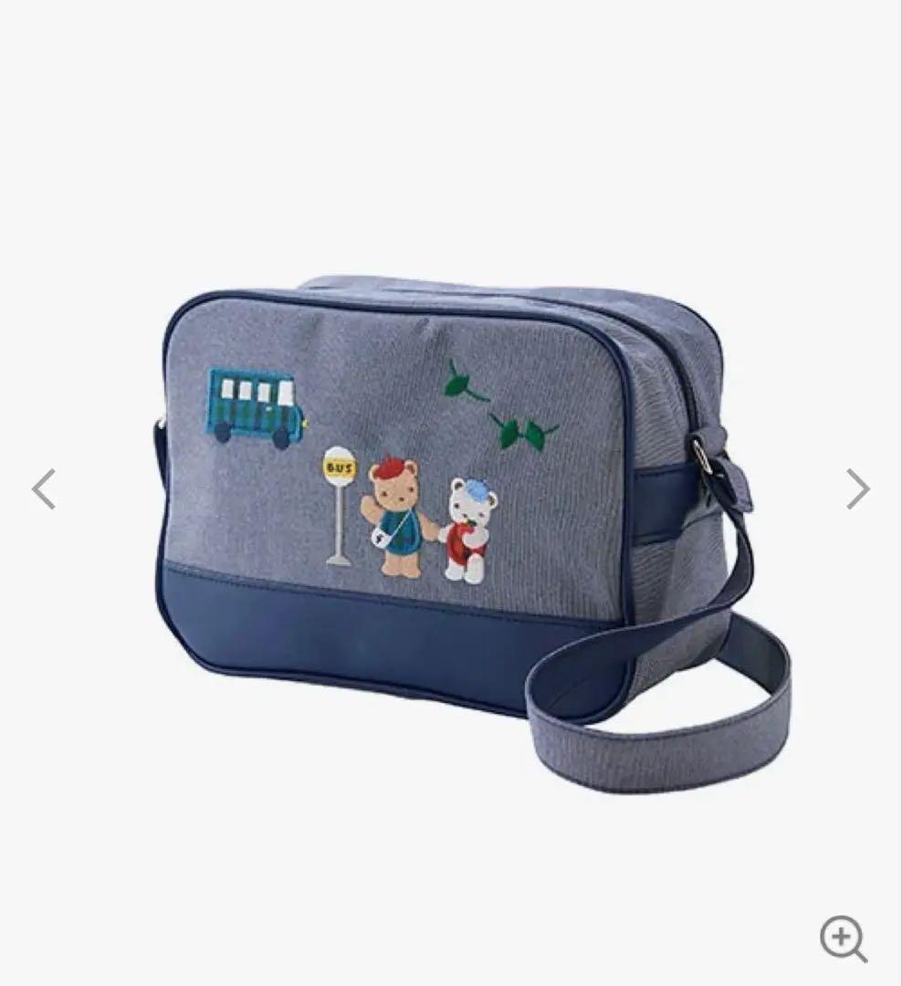 ファミリア 幼稚園　ショルダーバッグ　刺繍　デニム　美品　今季