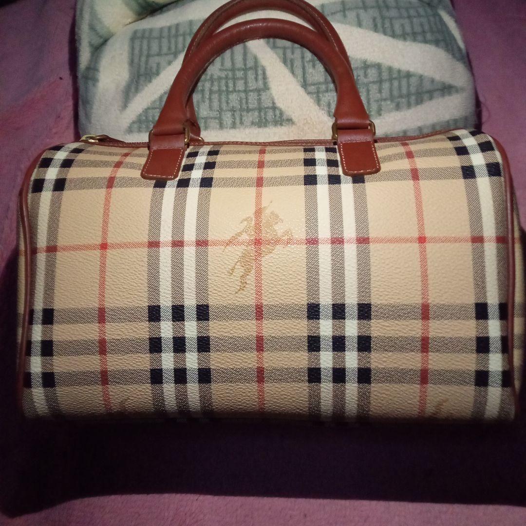 Burberry ミニボストンバッグ シャドーホース入り