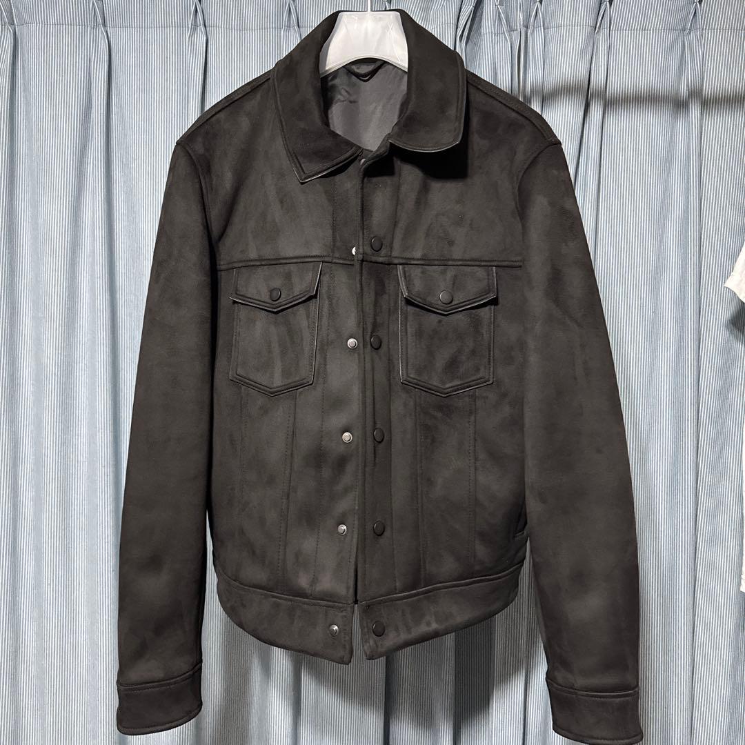 ZARA フェイクスエードレギュラーフィットジャケット ZARA】フェイクスエード レギュラーフィット ジャケット (ZARA/レザー