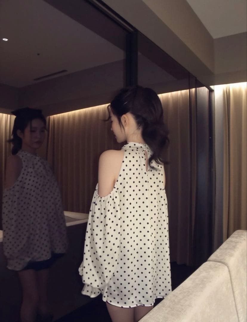 トリートユアセルフ ソフィードットリボンチュニックブラウス - メルカリ