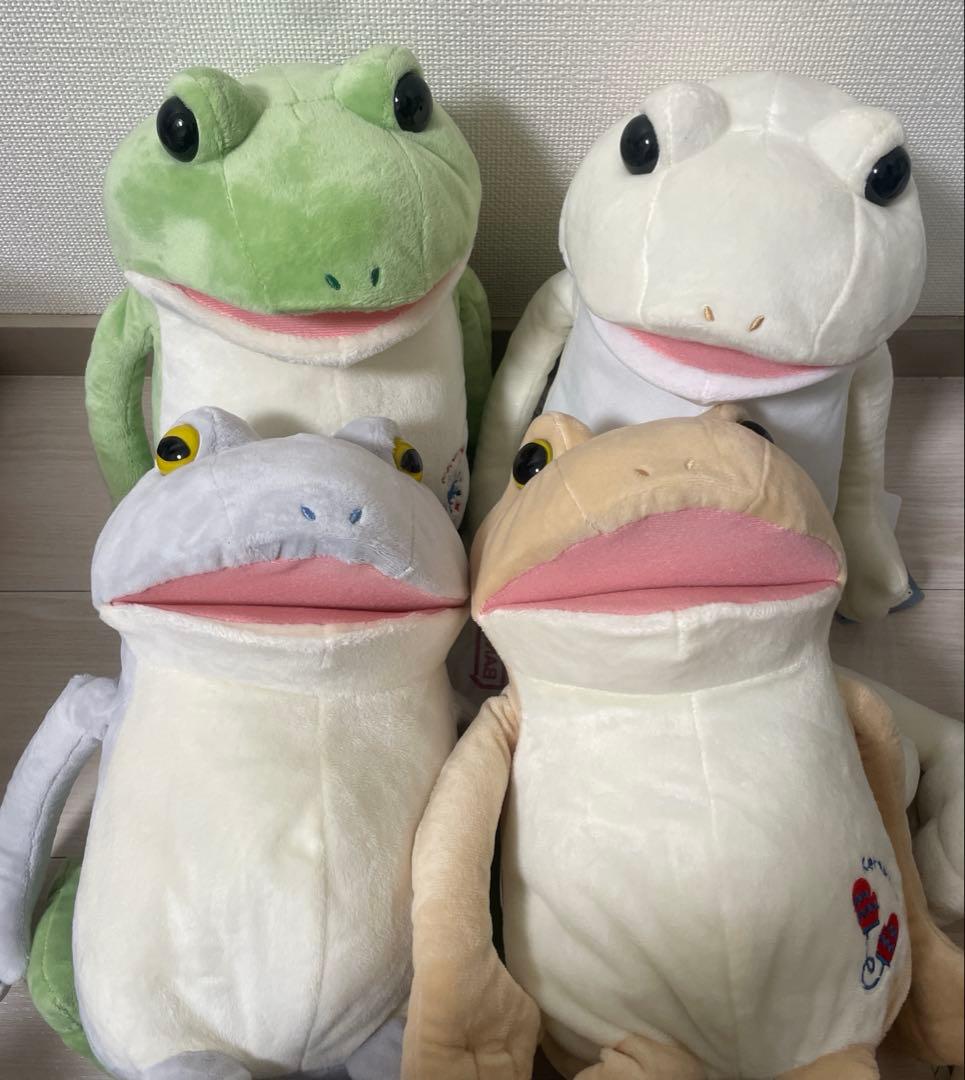 おとぼけケロピョン アップリケ ジャンボ ぬいぐるみ 限定 カエル 4種