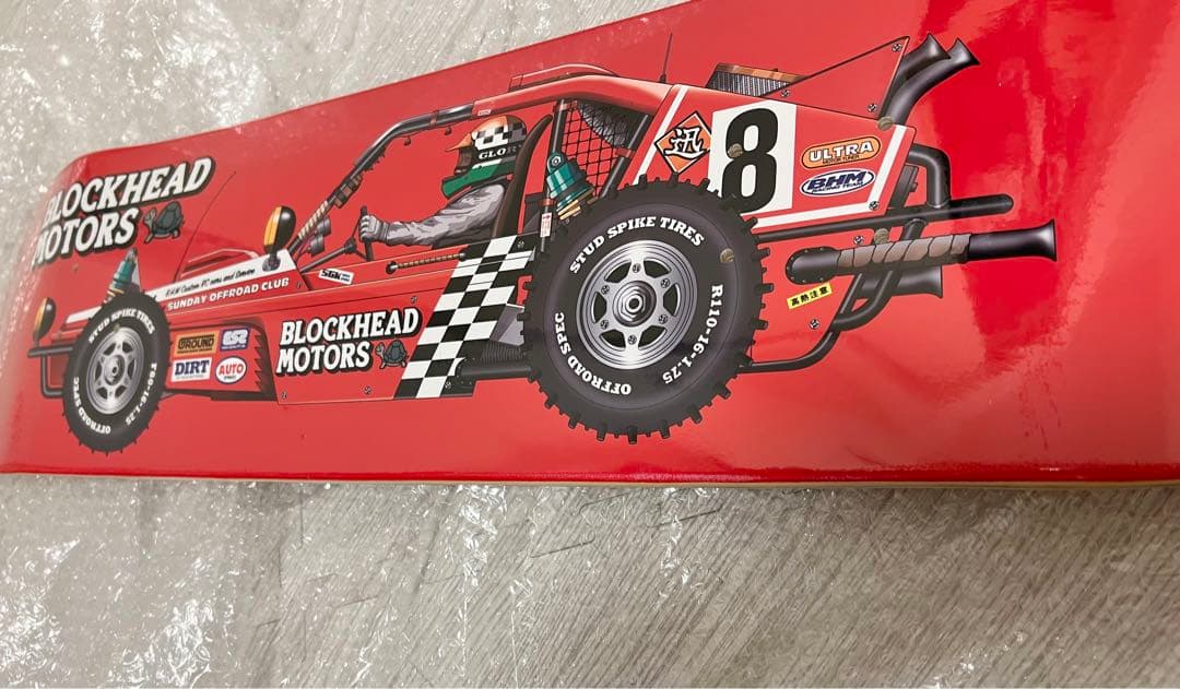 BLOCKHEAD MOTORS ビンテージバギースケートデッキ（レッド）